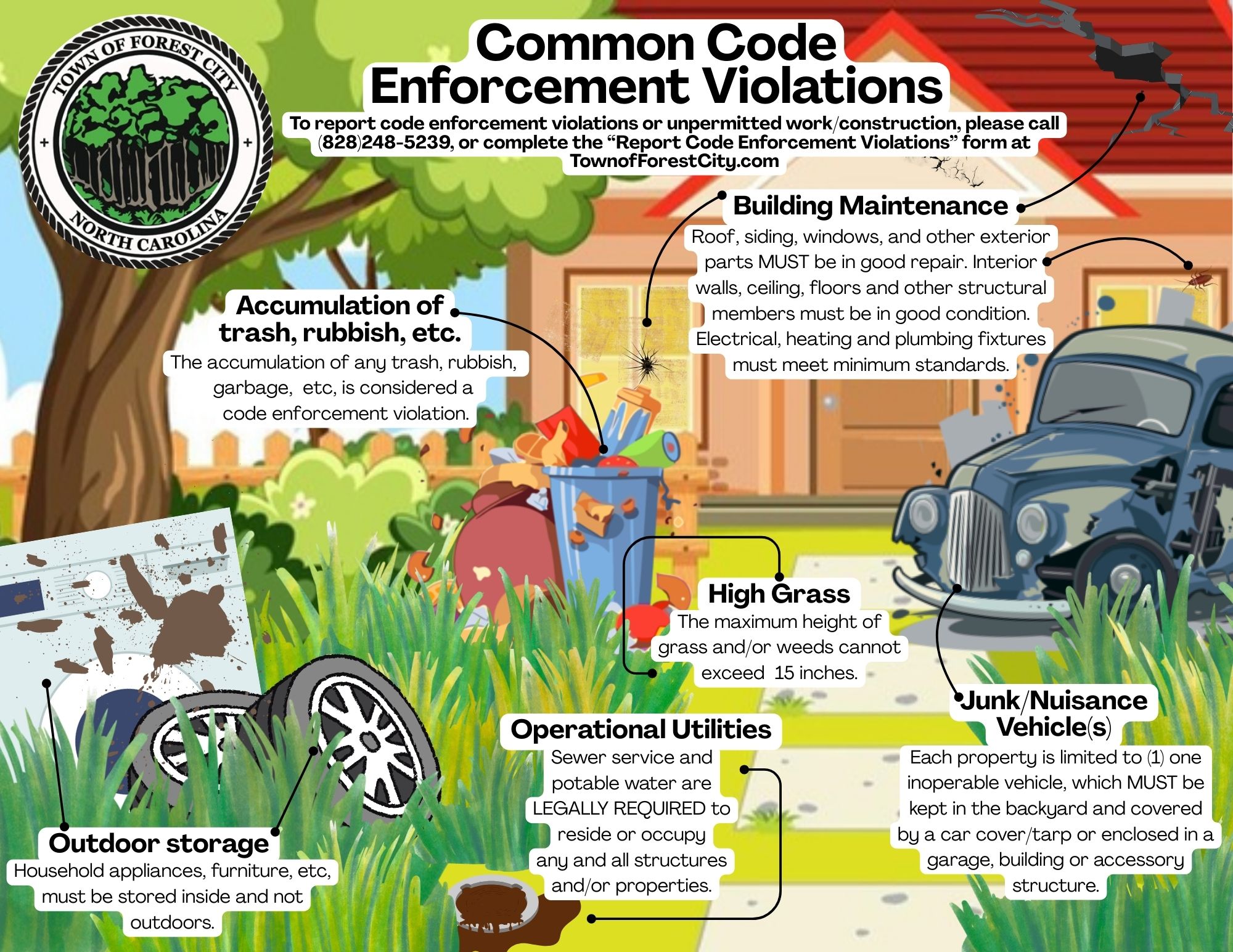 Common code enforcement violations